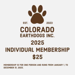 Colorado Earthdogs Individual membership 2025.